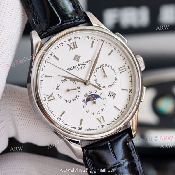 New Patek Philippe Grand Complications Moonwatch Black Dial 42mm Swiss Replica 3