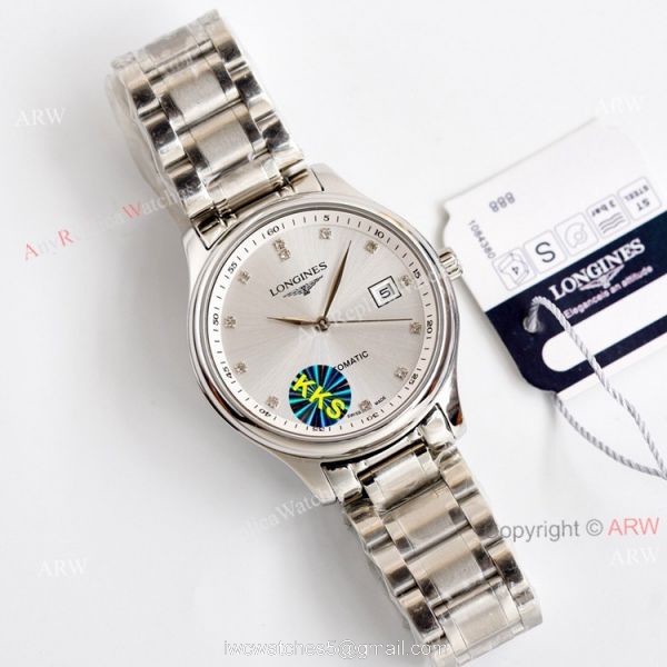 Swiss Grade Longines Master Collection Stainless Steel White Face Automatic Watch Replica For Men 3
