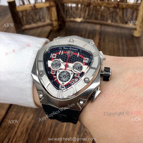 Replica Lamborghini 124bbr Spyder Quartz Watch 47mm Black Rubber Band 3