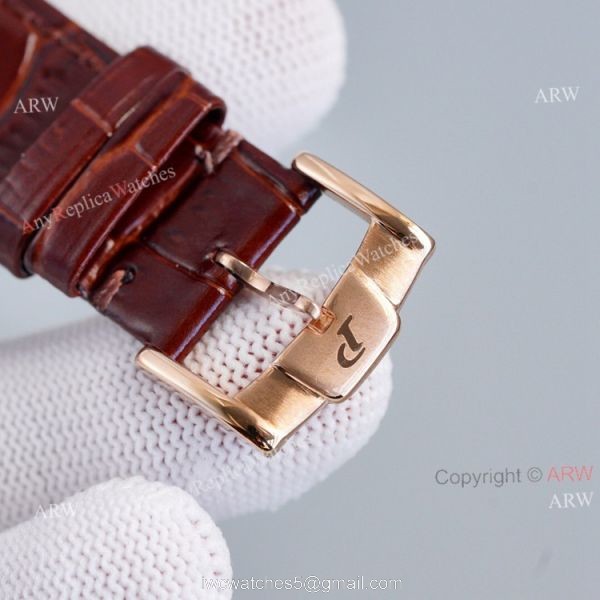 Swiss Grade Piaget Altiplano Black Face Brown Leather Strap Asia Swiss ETA2824 Clone Watch 3