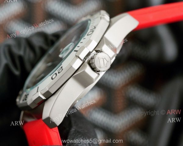 New Tag Heuer Aquaracer 43mm Automatic Replica Watch Special Edition Orange Rubber Band 3