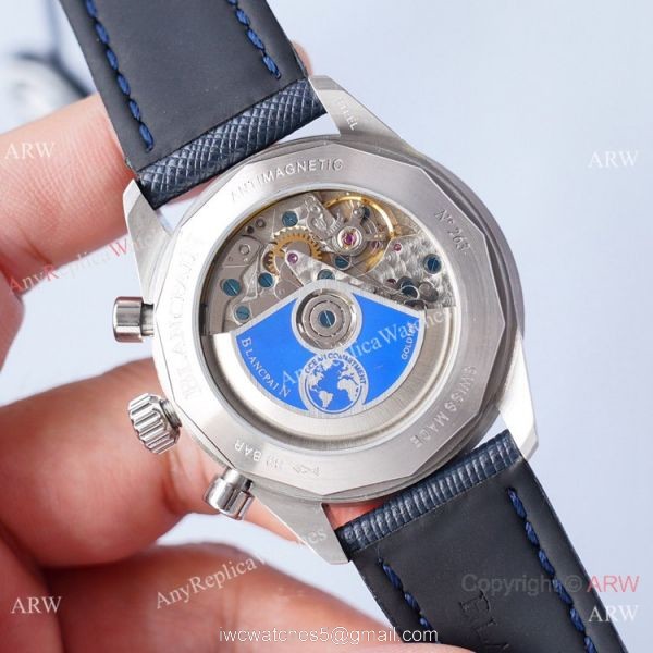 2021 Swiss Copy Blancpain Bathyscaphe Chronographe Flyback Watch 5200 Silver Case 3