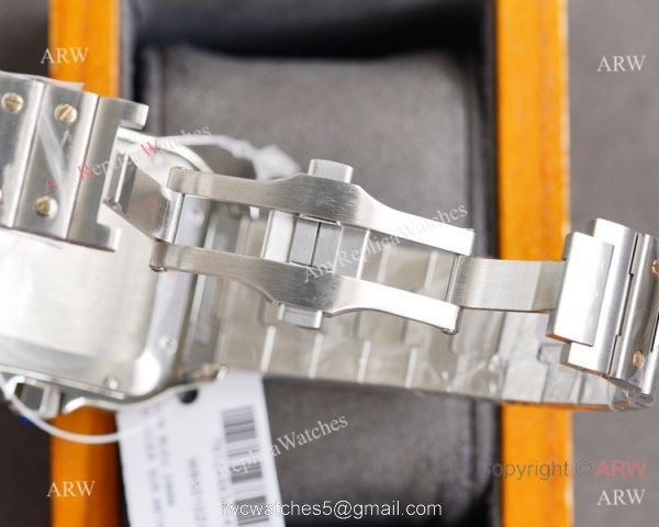 New Cartier Alberto Santos-Dumont Men Watch Green Dial Sapphire Crystal Swiss Quality 3