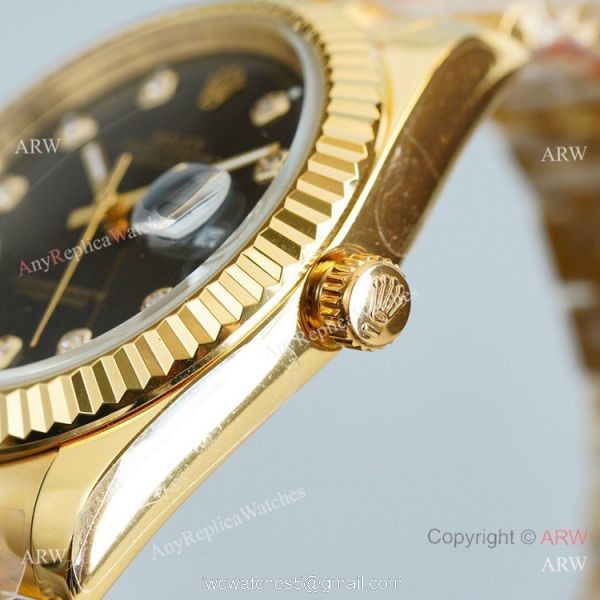 Swiss Quality Rolex Datejust II Citizen 8215 Watch Gold and Black 3