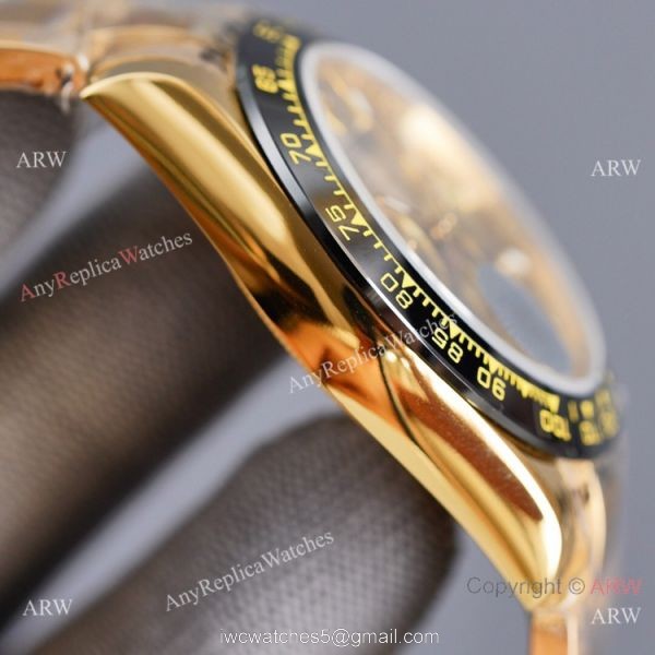 New 2021! Swiss Replica Rolex Daytona 40 Watch Yellow Gold and Gray Dial 3