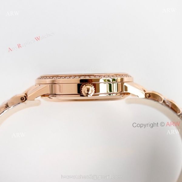 Jaeger-Lecoultre Rendez-Vous Night Day White Face with Black Arabic Markers Rose Gold Watch Replica 3