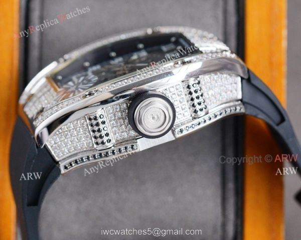 (RM Factory) Best Copy Richard Mille RM010 Diamond Watch With Skeleton Dial 3