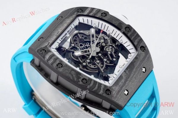 ZF Favtory Richard Mille RM 055 Bubba Watson NTPT Carbon Blue Watch 42mm 3