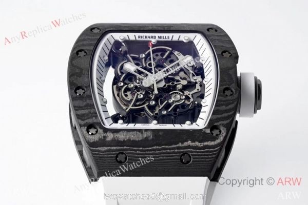 ZF Favtory Richard Mille RM055 Bubba Watson NTPT CarbonWhite Men Watch 3