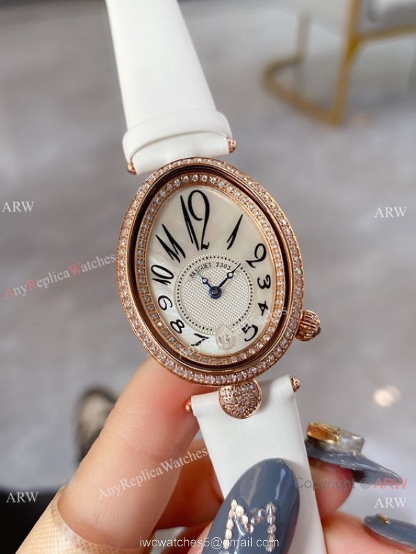 Breguet Reine De Naples Rose Gold MOP Dial Watch Lady Size 3