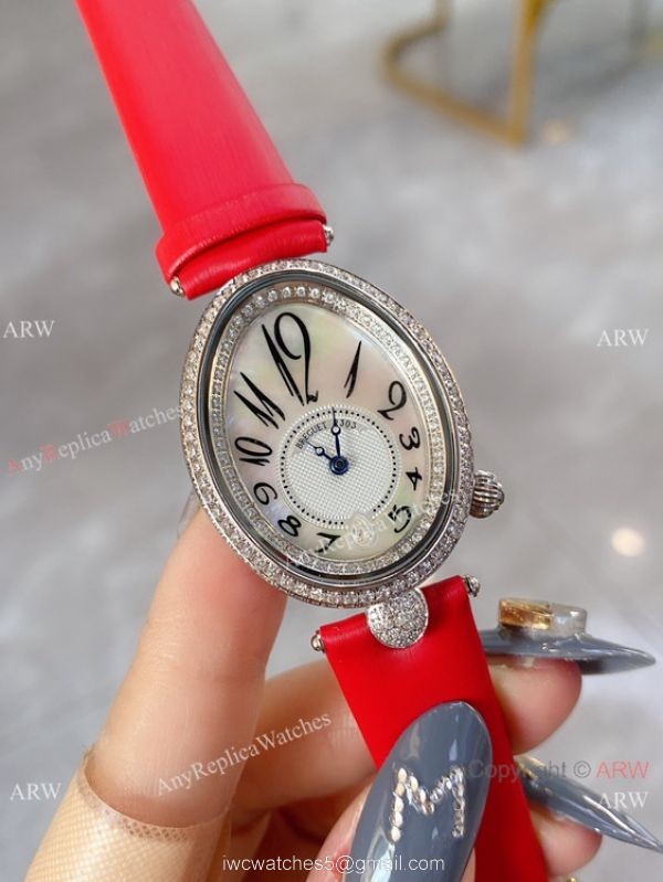 Breguet Reine De Naples White Mother of Pearl Dial Watch Lady Size 28mm 3