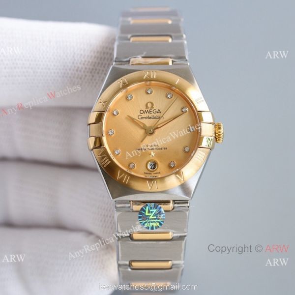 Swiss Copy Omega Constellation 8700 All Gold Watch 29MM 3