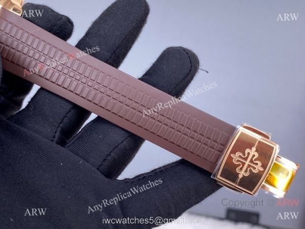 ZF Factory Patek Philippe Aquanaut 5164A Men Watch Rose Gold Chocolate Dial 40.8mm 3