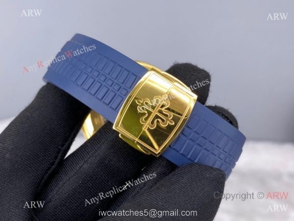 ZF Factory Patek Philippe Aquanaut 5168G Cal.324 Watch Yellow Gold and Blue 3
