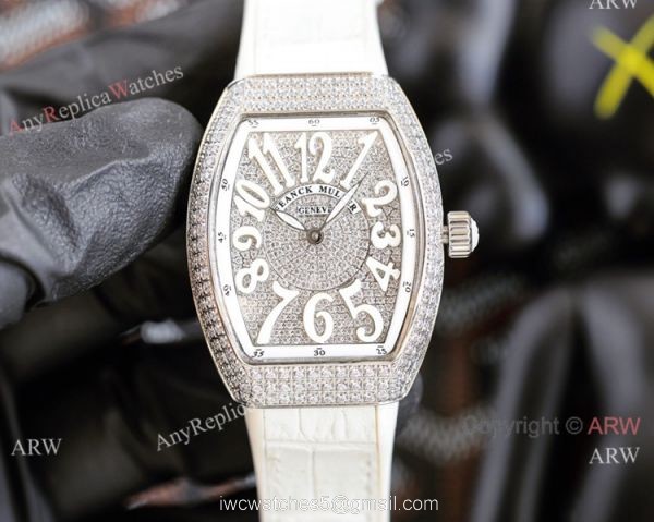 Swiss Quartz Franck Muller Vanguard Lady Watches Yellow Diamond Dial 3