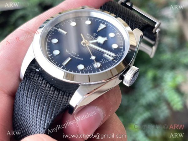 New! Swiss Replica Tudor Black Bay Cal.2824 Watch Bucherer Blue Face Nylon Strap 3