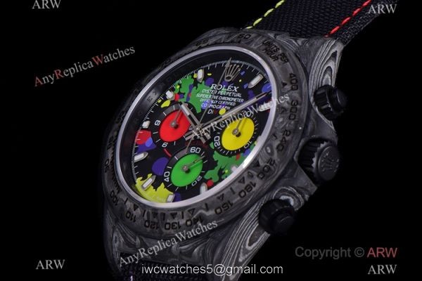 NEW! TW Factory Replica Rolex diw Cosmograph Daytona 40mm Watch NTPT Carbon Motley Face 3