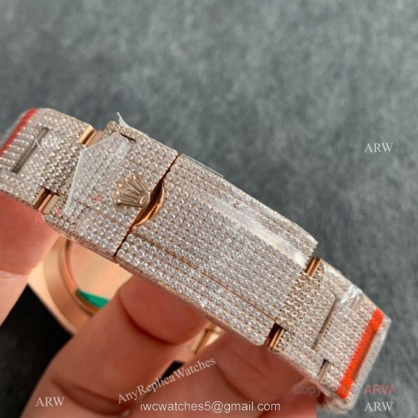 Replica Watch JVS Factory Rolex Iced out Daytona Watch Arabic Scripts Markers 3
