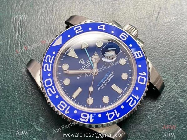 2021 New! Super Clone Rolex Wildman GMT-Master II 116710LN Stainless Steel 904L Blue Dial Oyster Bracelet Swiss 3186 3