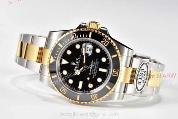 Clean Factory Rolex Submariner Date 116613LN Black Dial 904L Swiss 3135 Replica Watch 3