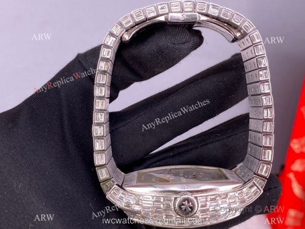 Iced Out Vacheron Constantin Malta Series P30630 Watch Full Diamond Stainless Steel Strap 3