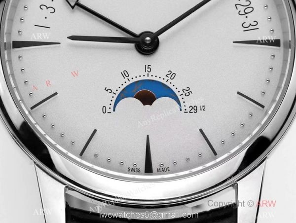 2021 New! Swiss Copy Vacheron Constantin Patrimony Moon Watch White Dial with Retrograde Date 3