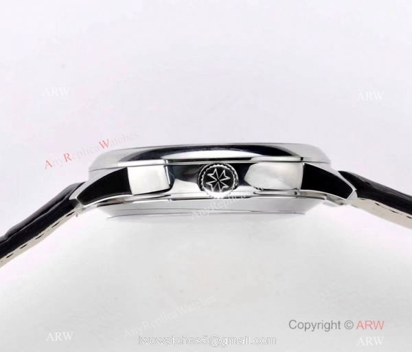 2021 New! Swiss Vacheron Constantin Moon Phase Watch Black Dial with Retrograde Date 3