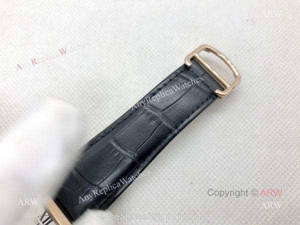 Clone Cartier Tank Automatic Rose Gold White Dial Watch Men 3