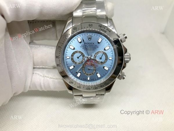 Rolex Ice Blue Daytona Watch Replica Stainless Steel 40mm 3