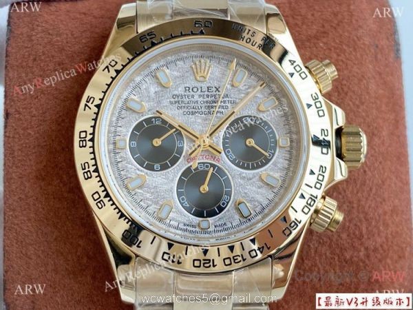 Swiss 7750 Rolex Daytona Watch New Face Yellow Gold 40mm 3
