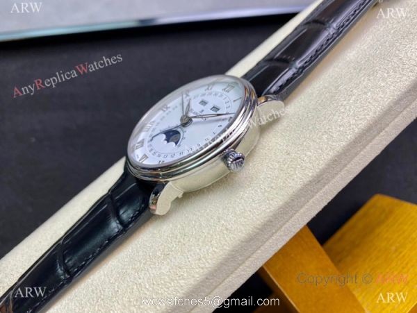 TW Factory Blancpain Villeret Cal.6654 White Dial Copy Watch with Moonphase 3