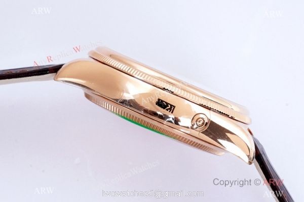 (EW) Swiss Replica Rolex Cellini Moonphase Rose Gold White Dial 3165 Movement 3
