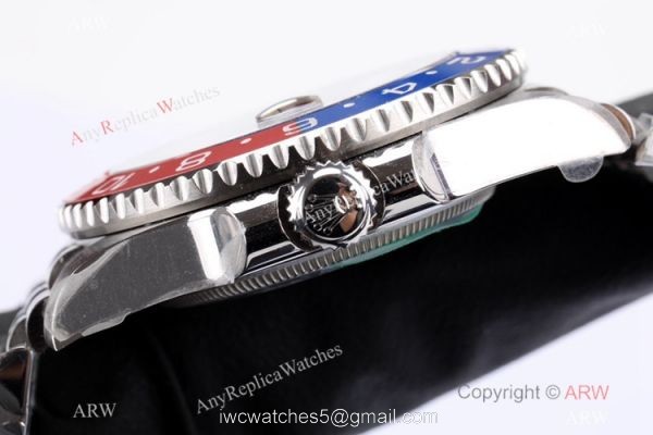 (EW)Swiss 3186 Rolex GMT-Master II Pepsi Watch 116719 Stainless Steel Case 3