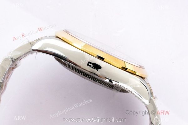 (EW Factory)Swiss Copy Rolex Explorer 36mm EWF 3230 904L Two Tone Black Dial Bracelet 3