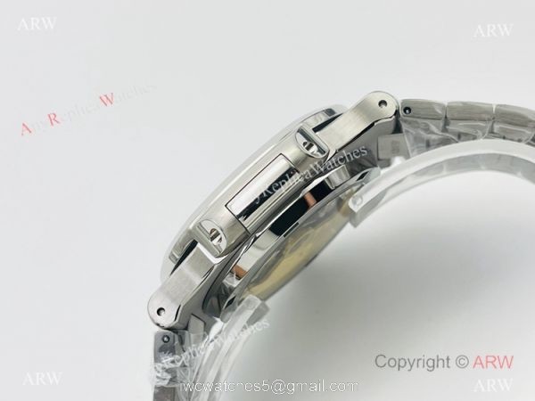 PFF Factory V4 Patek Philippe Nautilus Diamond Watch Swiss 9015 Bucherer Blue Dial 3