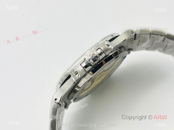 PFF Factory V4 Patek Philippe Nautilus Swiss 9015 Watch Ss Bucherer Blue Face 40mm 3