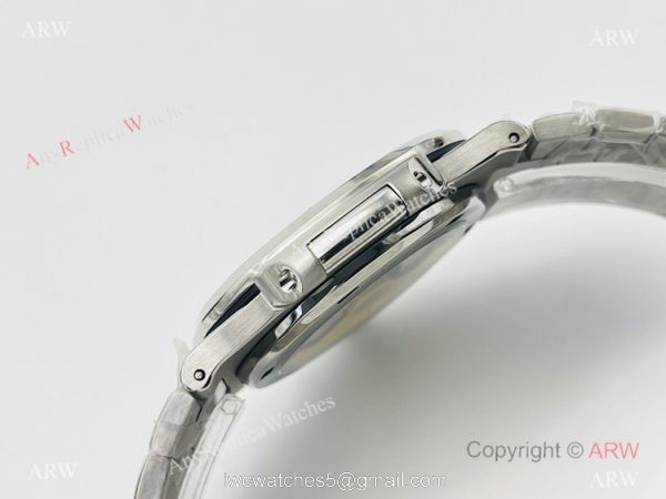 PFF Factory V4 Patek Philippe Nautilus Replica Watch Swiss 9015 Stainless Steel White Dial 3