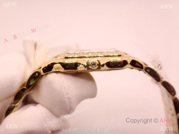 High Quality Cartier Panthere de Watch Yellow Gold Diamond Bezel 27mm 3