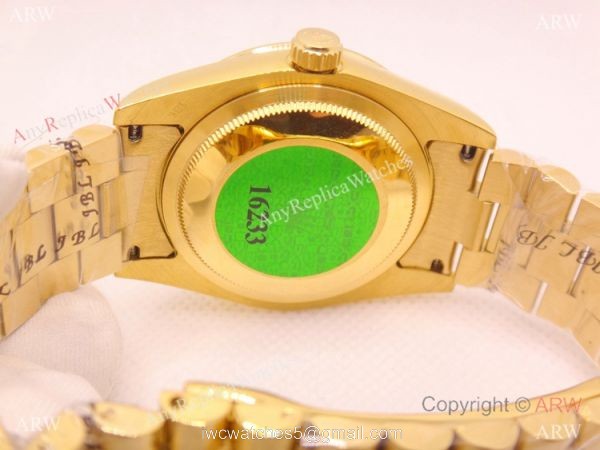 Iced Out Rolex Day-Date Presidential Yellow Gold Watch 36mm 3
