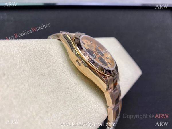Swiss Copy Rolex Daytona Asia7750 Watch All Rose Gold Panda Dial 3