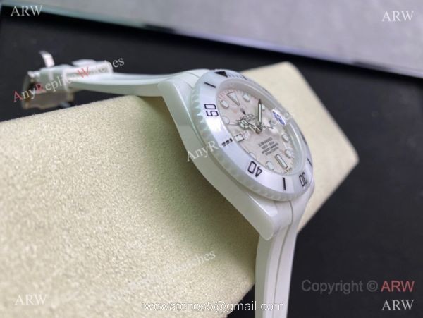 Swiss Rolex Submariner White Ceramic 5G Factory 3135 40mm Watch 3