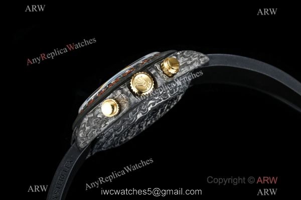 TW Factory Rolex Daytona DiW Carbon Swiss 7750 Chronograph Watch Orange Dial 40mm 3