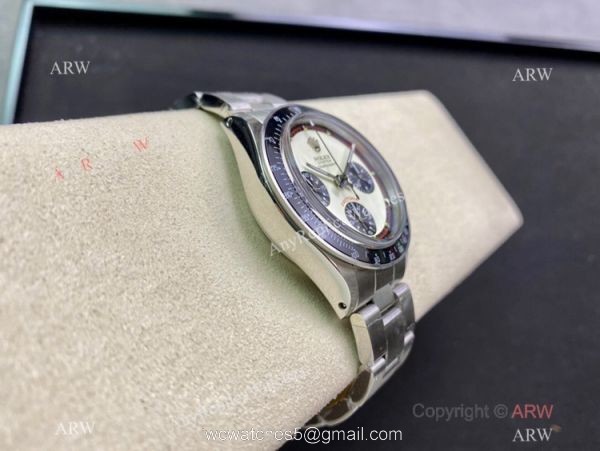 NEW! Swiss 7750 Rolex Daytona Paul Newman Cream Dial Black Bezel Watch Vintage Daytona 3