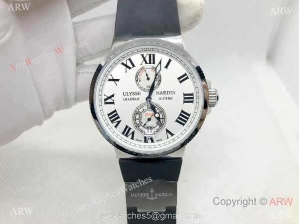 Replica Ulysse Nardin Marine Watch Automatic Black Rubber Strap 3