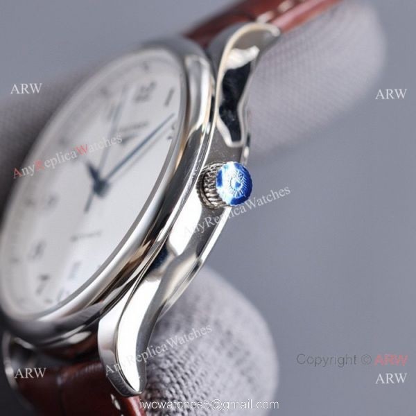 Swiss Quality Longines Master 40mm Leather Strap Arabic Numerals 8215 Movement 3