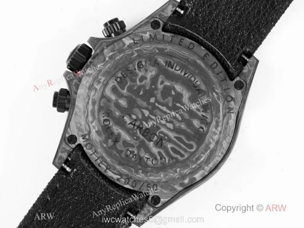 Super Clone Noob Diw Daytona Rolex Watch Swiss 4130 Black Carbon Gold Crown 3