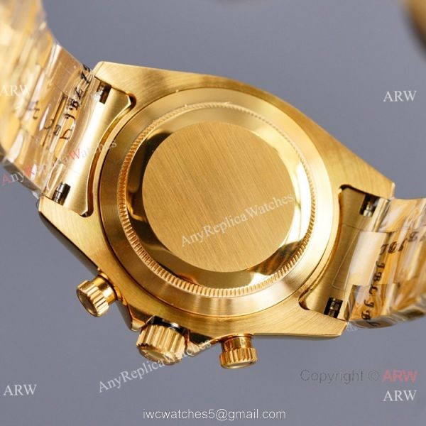 Swiss Quality AAA Replica Rolex Daytona Citizen 8215 Watch All Gold 40mm 3