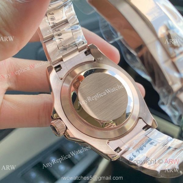 Swiss Quality Rolex Yachtmaster Citizen 8215 Watch 904l Rose Gold Chocolate Dial 3