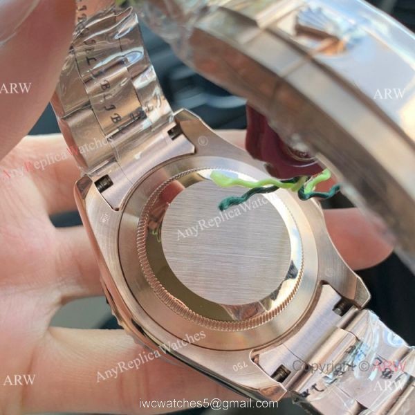 Swiss Quality Replica Rolex Yachtmaster Citizen 8215 Watch 904l Rose Gold Black Dial 3