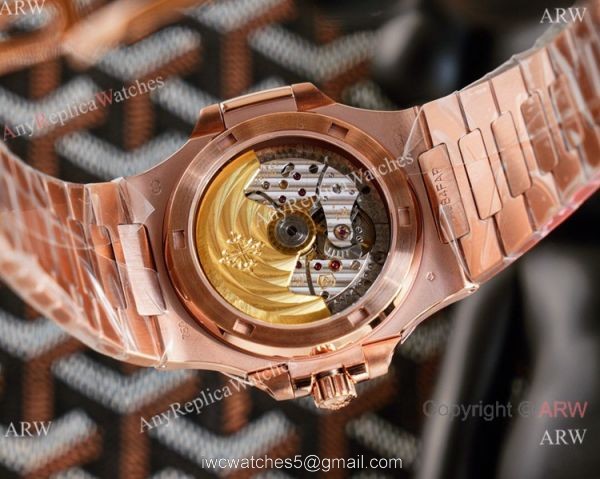 New! Swiss Copy Patek Philippe Nautilus Limited New 5711 Watch Cal.324 Pink Diamond Black Texture Dial 3